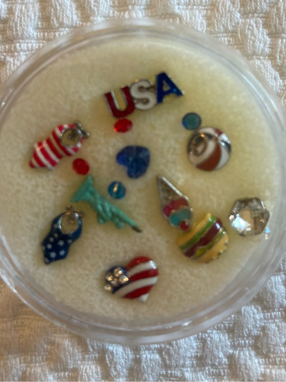 Patriotic Floating Charm Lot of 14 origami Owl